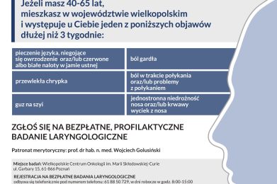 Program profilaktyki i wczesnego wykrywania nowotworów głowy i szyi dla mieszkańców województwa wielkopolskiego