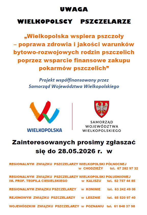 Uwaga wielkopolscy pszczelarze