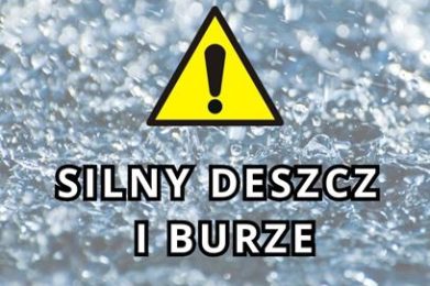 Ostrzeżenie meteorologiczne – SILNY DESZCZ Z BURZAMI