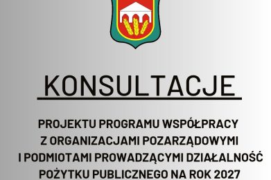 Konsultacje projektu programu współpracy z organizacjami pozarządowymi i podmiotami prowadzącymi działalność pożytku publicznego na rok 2027